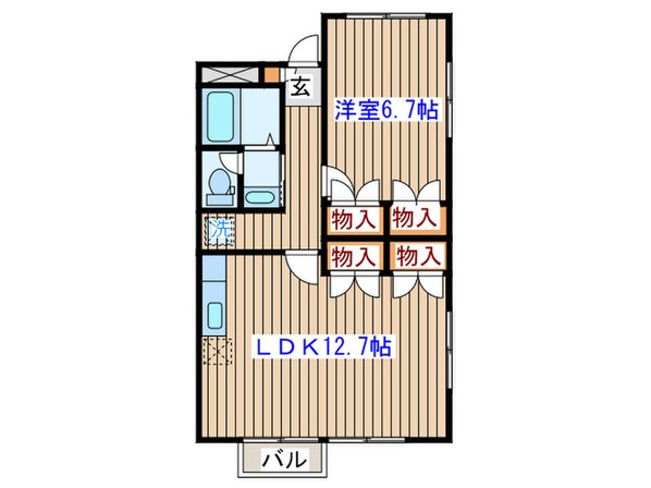 ロ－ザハイム荒巻中央の物件間取画像